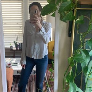 Grey/white soft button down
